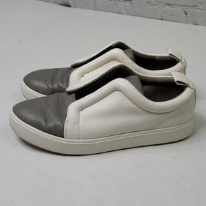 Vince caden leather slip on sneakers